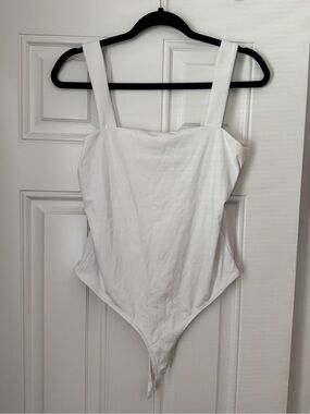 White Square-Neck Bodysuit
